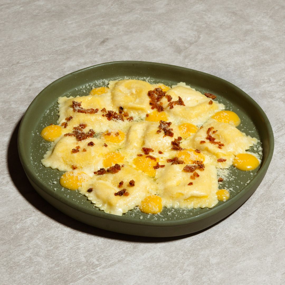 Ravioli carbonara