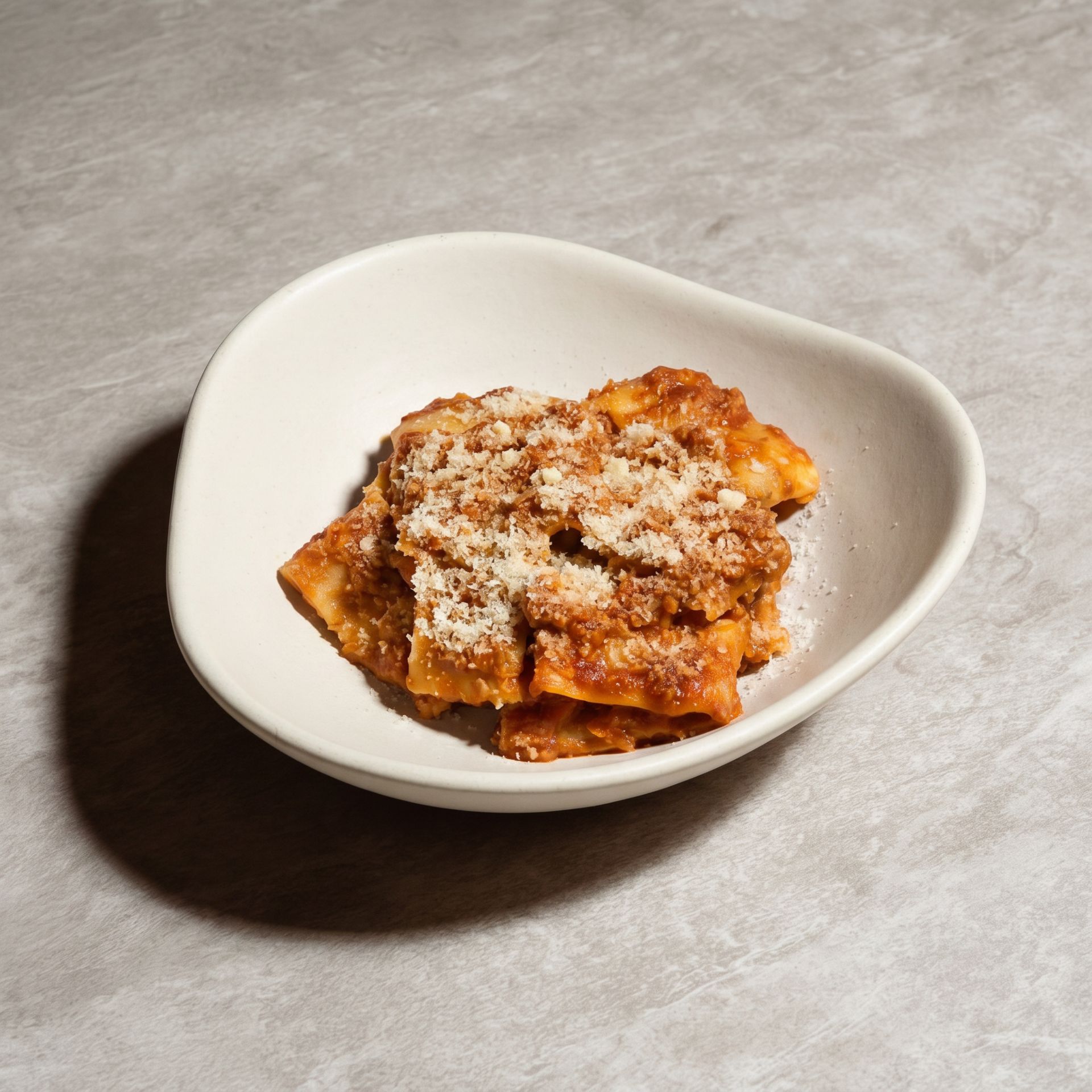 Pasta with tomato and cheese