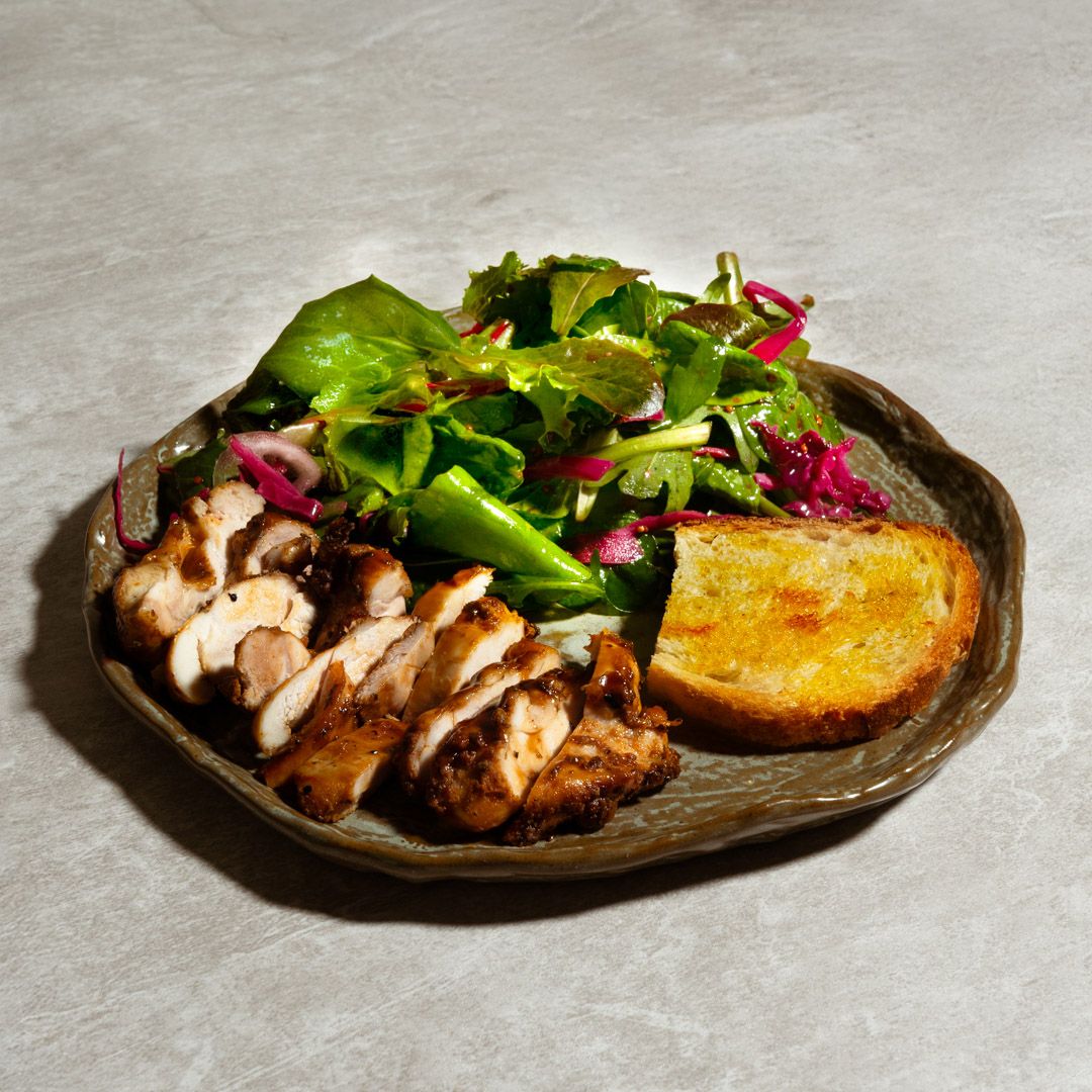 Pollo teriyaki braseado