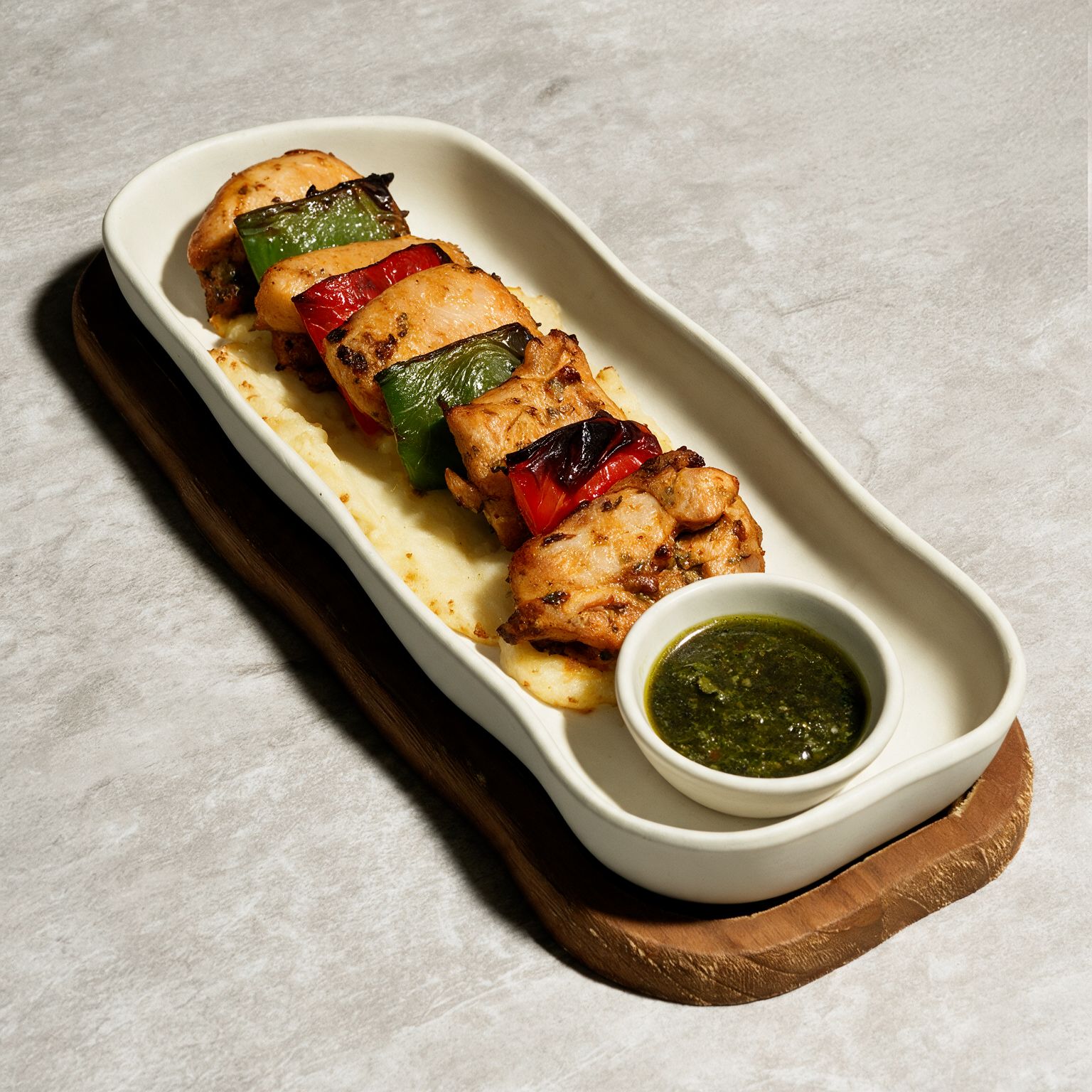 Pollo rústico con chimichurri